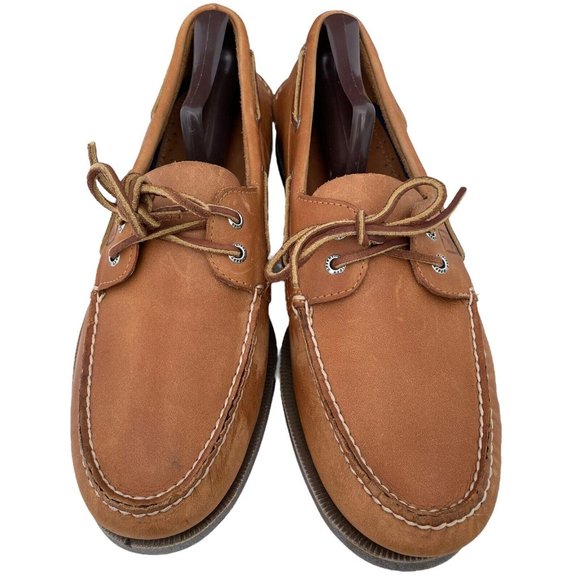 Sperry Top Sider Authentic Original 2 Eye Boat Deck Shoe Brown Leather Mens 12M - Picture 4 of 8